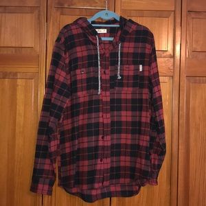 Red Plaid Button up Long Sleeve